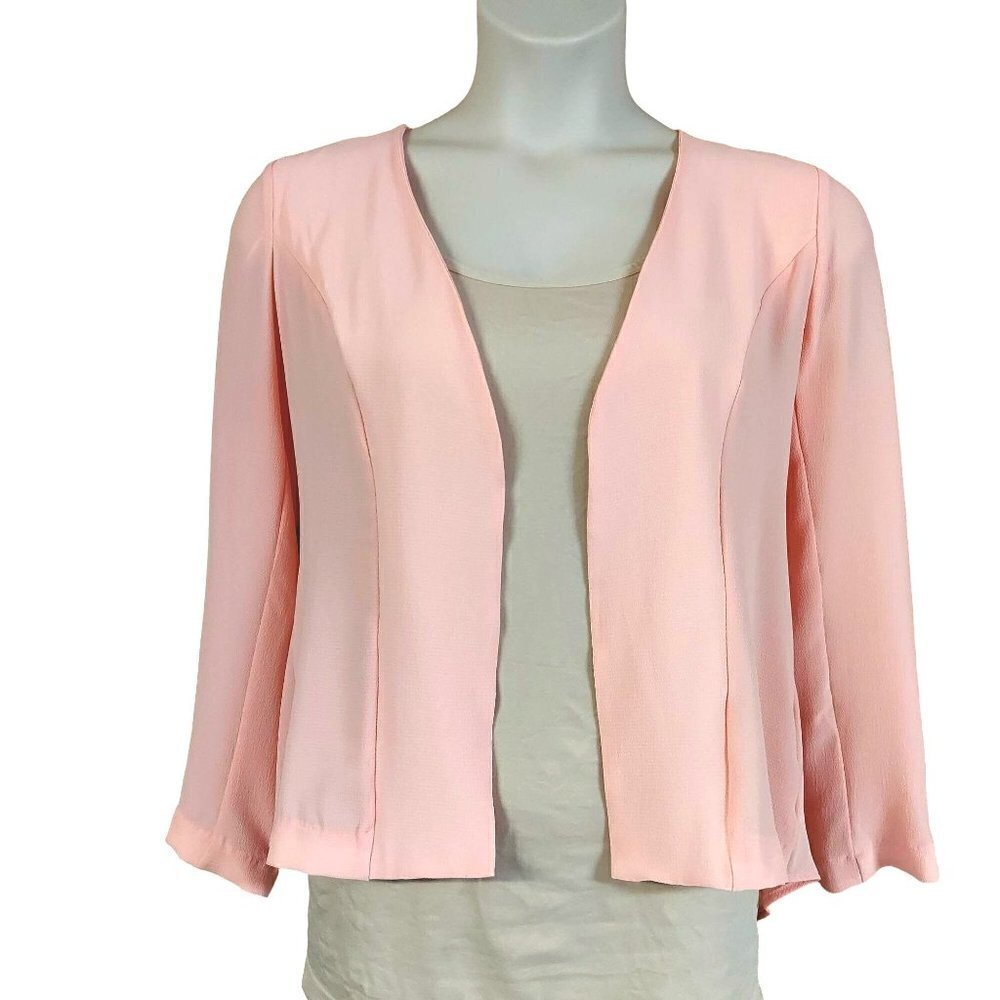 Relativity Women's Open Front Tie Back Semi-Sheer Cardigan